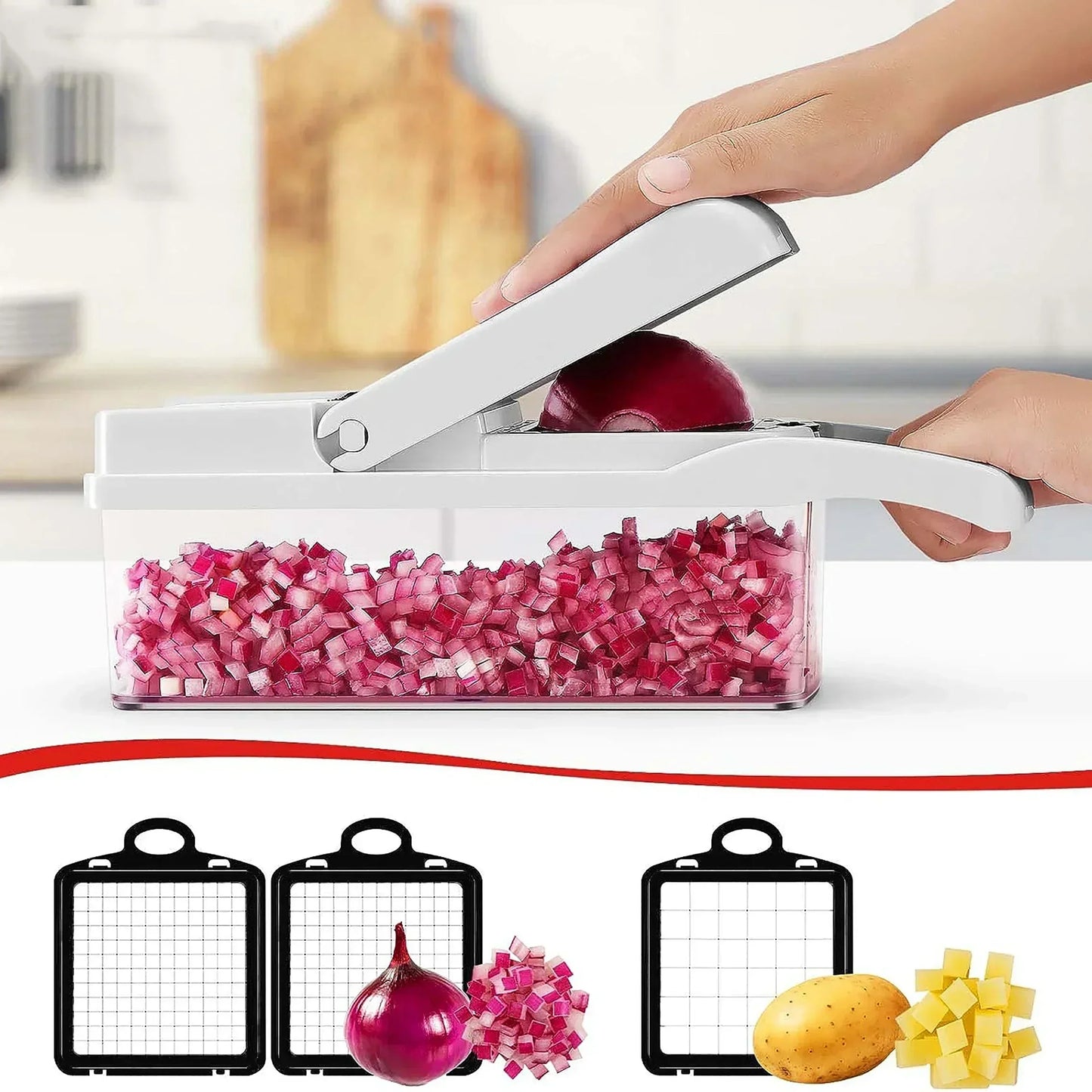 Mandoline cuisine - avec bac de récupération