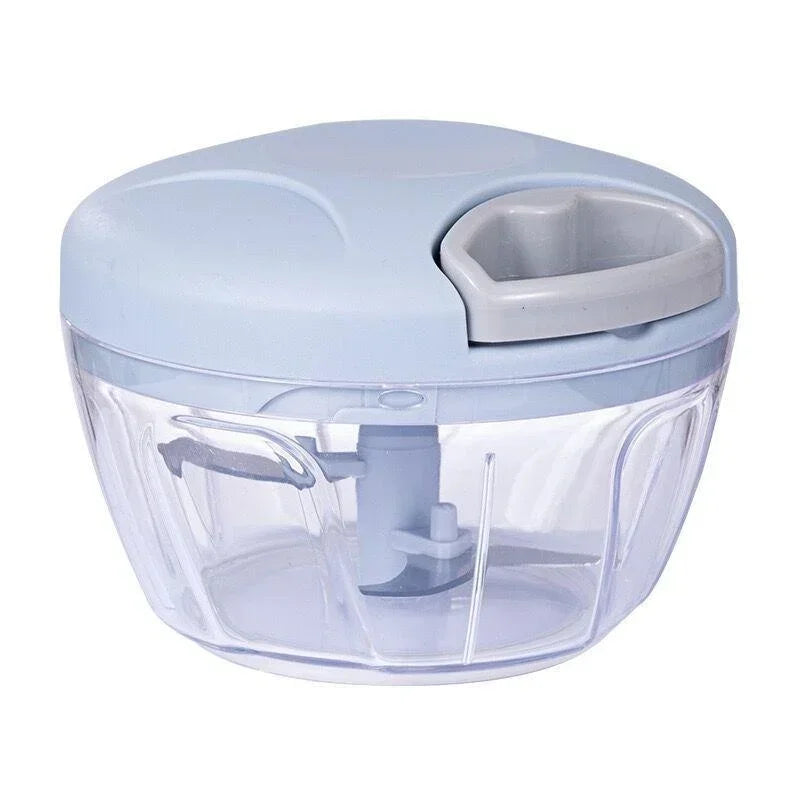 500/900ML Manual Pull Food Chopper,Hand Pull String Garlic Chopper for Kitchen,Small Food Processor with Stainless Steel Blades