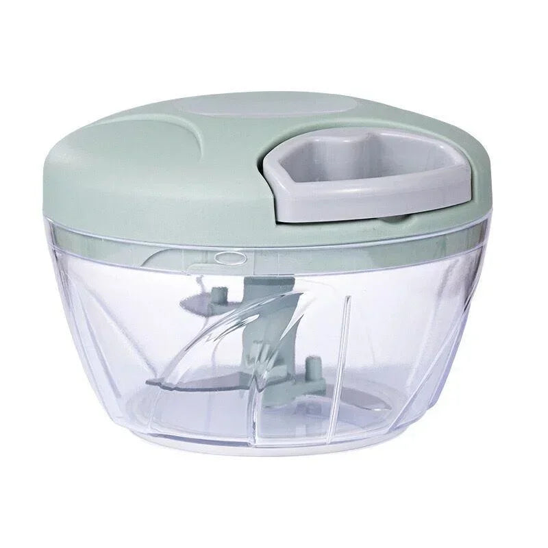 500/900ML Manual Pull Food Chopper,Hand Pull String Garlic Chopper for Kitchen,Small Food Processor with Stainless Steel Blades