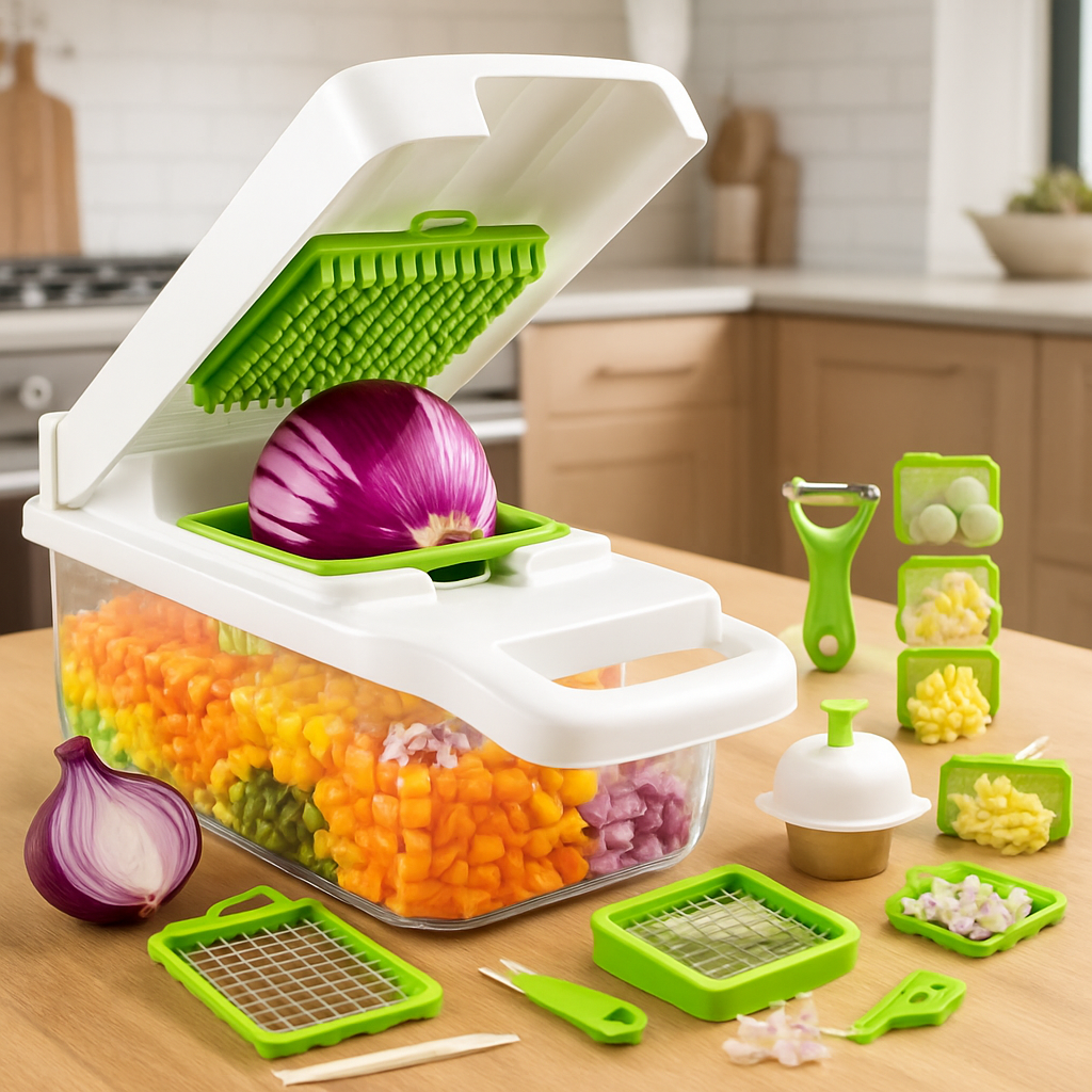 Mandoline cuisine - avec bac de récupération