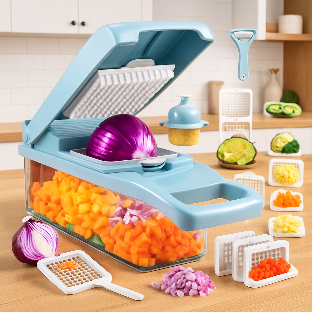 Mandoline cuisine - avec bac de récupération