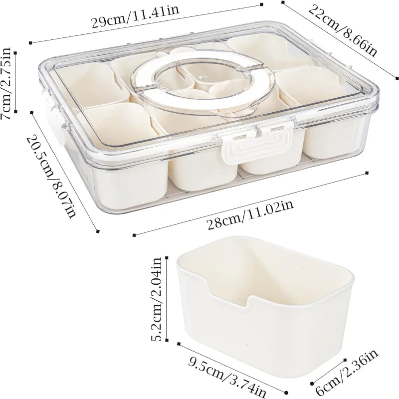 BOITE À GOURMANDISE AVEC 8 COMPARTIMENTS